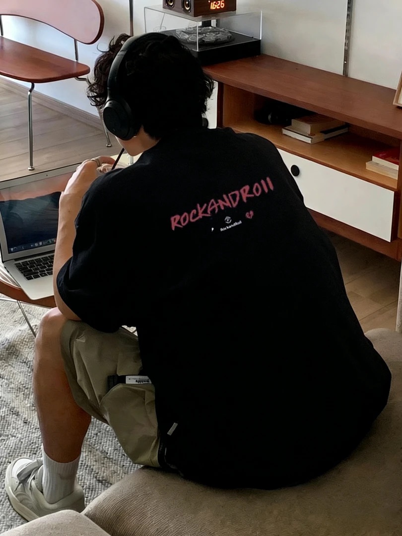 美式潮流「RR」圓領TEE 純棉親膚 重磅260G 寬鬆版型