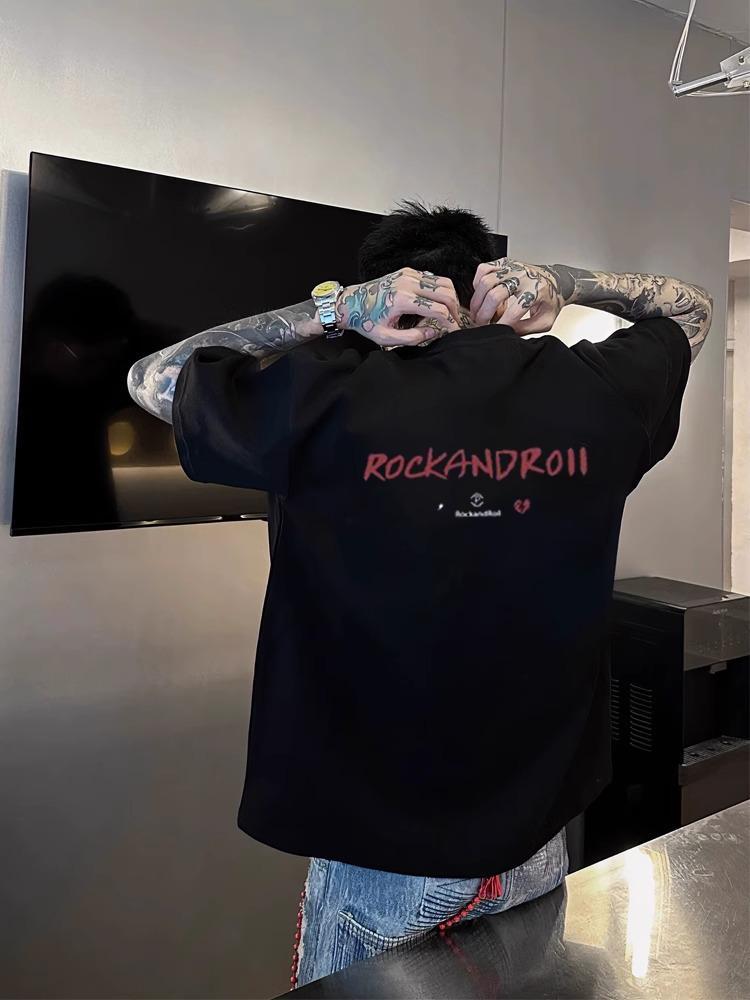 美式潮流「RR」圓領TEE 純棉親膚 重磅260G 寬鬆版型