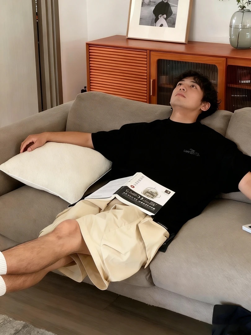 美式潮流CAMP OUT圓領TEE 純棉親膚 重磅260G 寬鬆版型