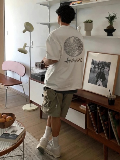 美式潮流「黑色星球」圓領TEE 純棉親膚 重磅260G 寬鬆版型