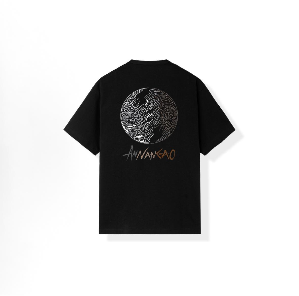 美式潮流「黑色星球」圓領TEE 純棉親膚 重磅260G 寬鬆版型