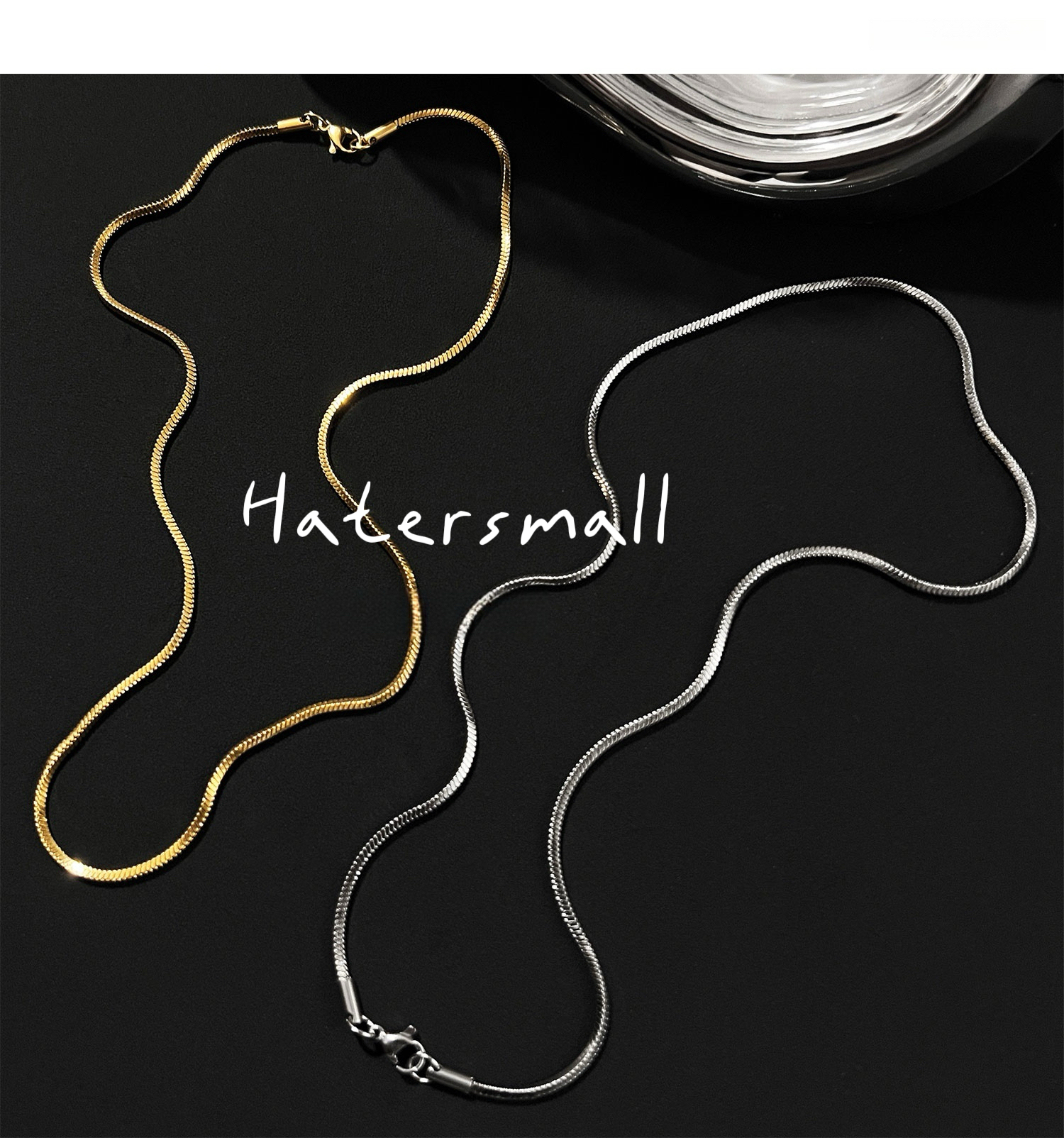 AG 鈦鋼項鍊 男士方形素鏈 簡約高級百搭 寬2MM