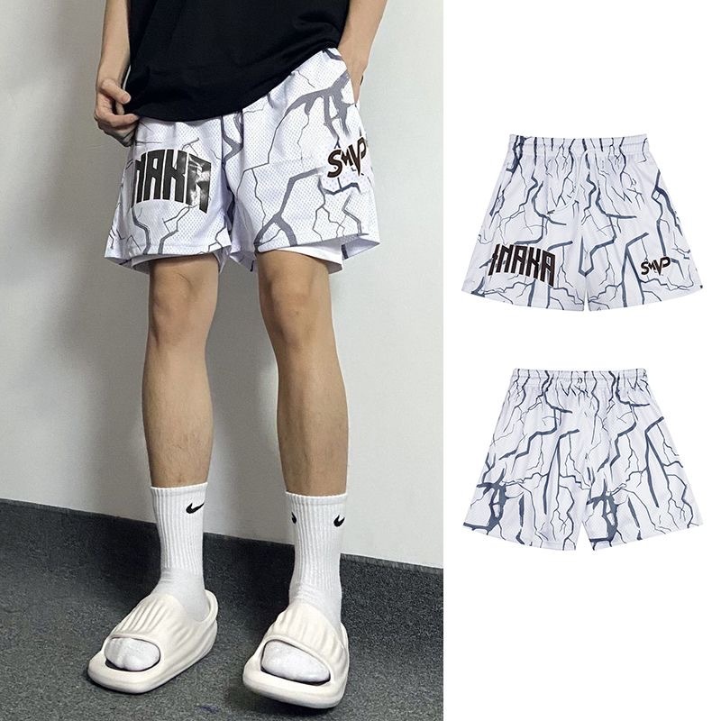 NAKA 美式運動短褲 四分褲「閃亮人生」 速乾透氣 涼感寬鬆