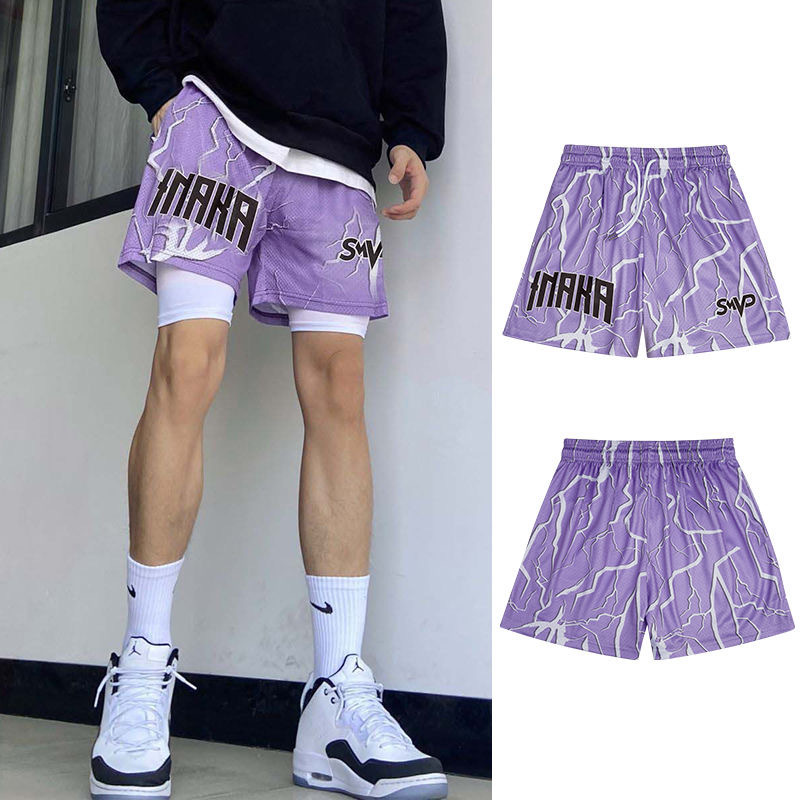 NAKA 美式運動短褲 四分褲「閃亮人生」 速乾透氣 涼感寬鬆