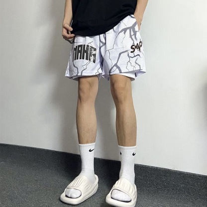 NAKA 美式運動短褲 四分褲「閃亮人生」 速乾透氣 涼感寬鬆