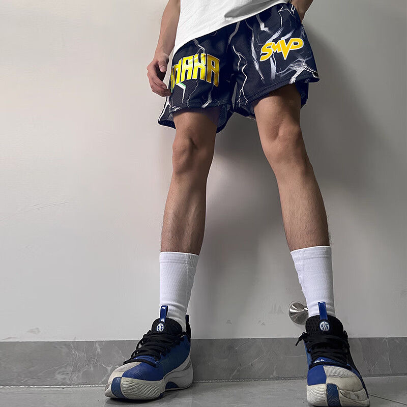 NAKA 美式運動短褲 四分褲「閃亮人生」 速乾透氣 涼感寬鬆