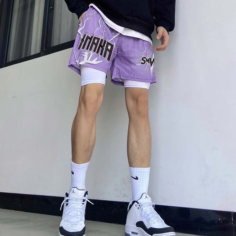 NAKA 美式運動短褲 四分褲「閃亮人生」 速乾透氣 涼感寬鬆