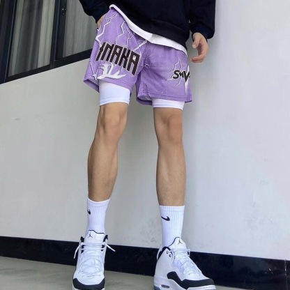 NAKA 美式運動短褲 四分褲「閃亮人生」 速乾透氣 涼感寬鬆