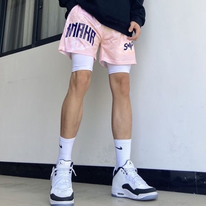 NAKA 美式運動短褲 四分褲「閃亮人生」 速乾透氣 涼感寬鬆