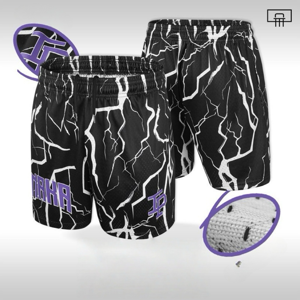 NAKA 美式運動短褲 四分褲「閃亮人生」 速乾透氣 涼感寬鬆