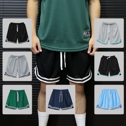 BKL 美式運動短褲 四分褲簡約 雙紋 速乾透氣 網眼面料｜3件899