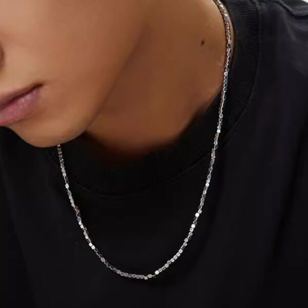 HT 「八方來財」碎銀 鈦鋼項鍊 真空電鍍金 高品質