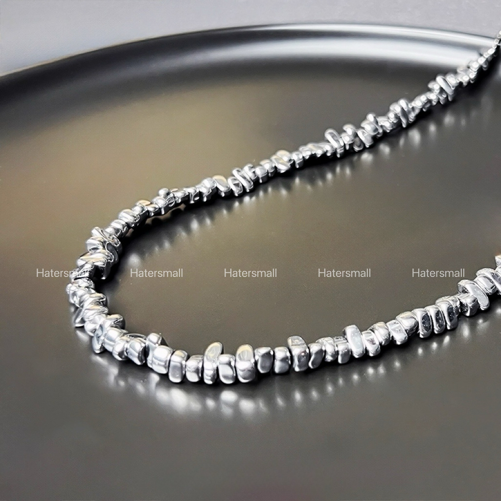 HT不規則銀石項鍊｜鈦鋼材質 有質感有態度