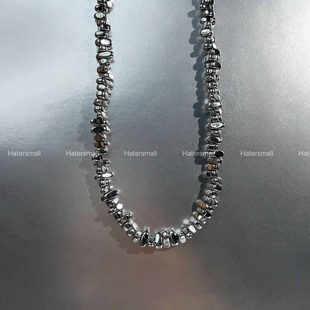 HT不規則銀石項鍊｜鈦鋼材質 有質感有態度