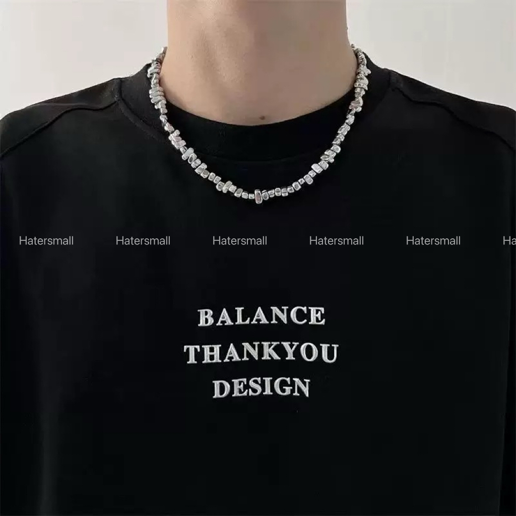 HT不規則銀石項鍊｜鈦鋼材質 有質感有態度