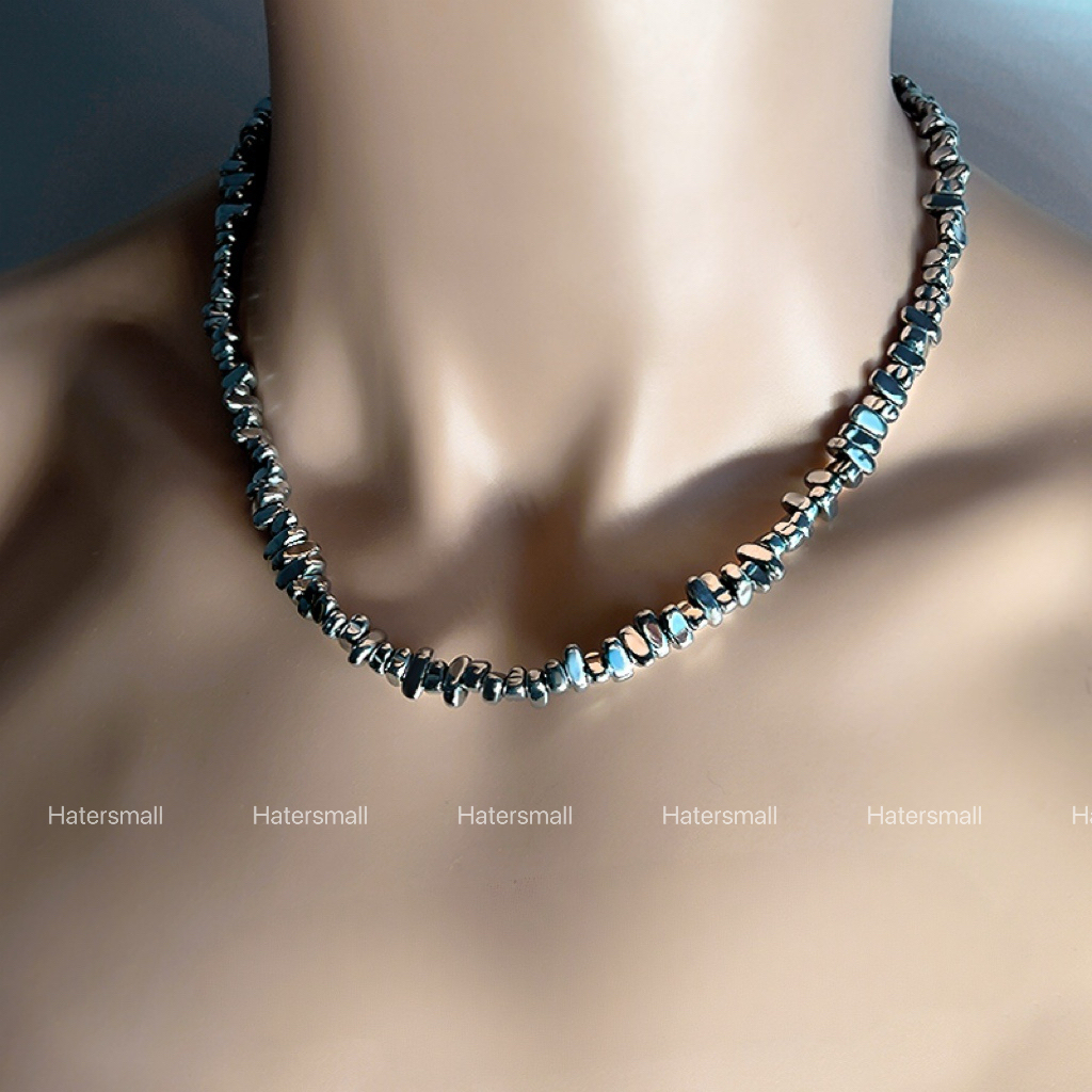 HT不規則銀石項鍊｜鈦鋼材質 有質感有態度