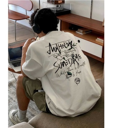 美式潮流「SUNDAY」圓領TEE 純棉親膚 重磅280G 寬鬆版型