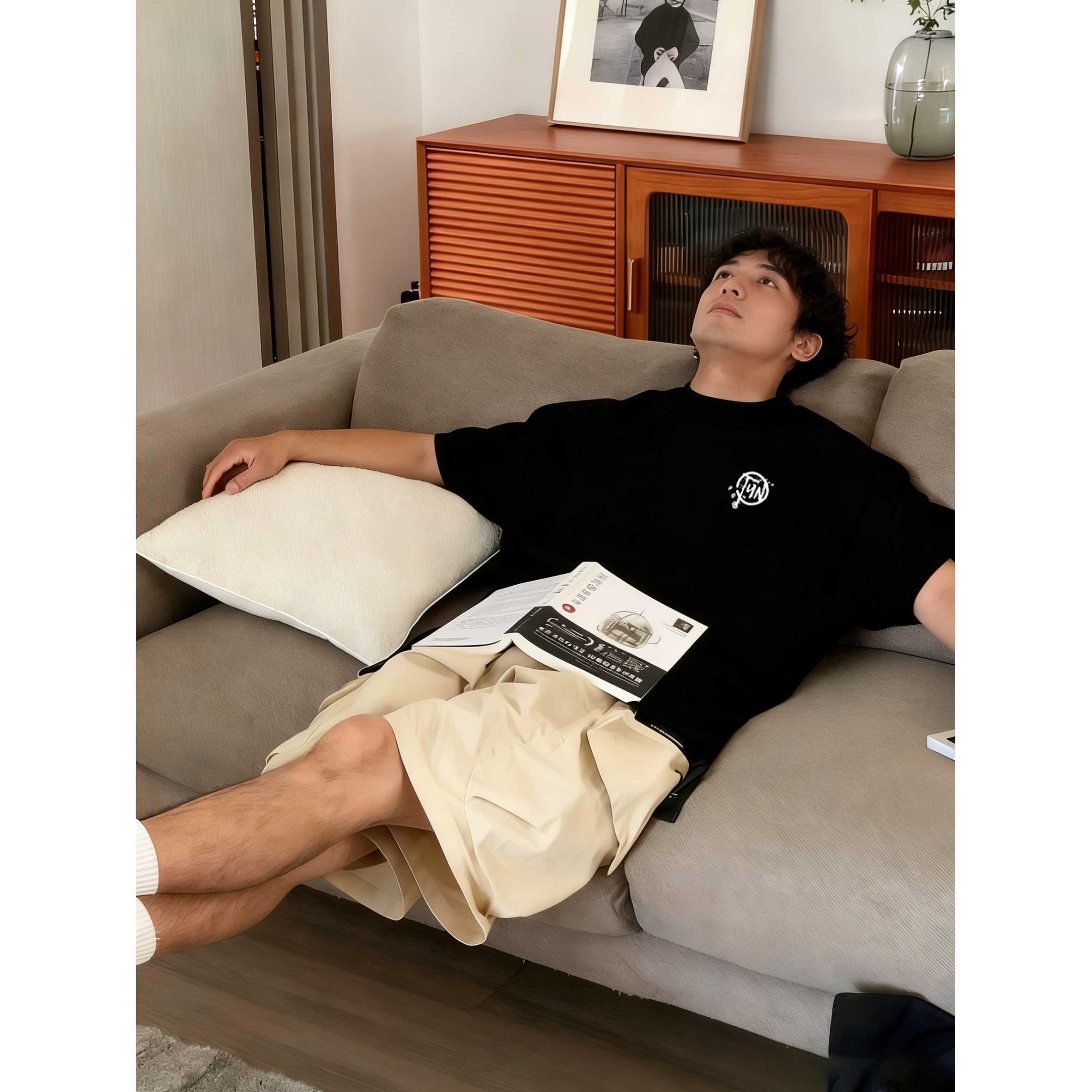 美式潮流「SUNDAY」圓領TEE 純棉親膚 重磅280G 寬鬆版型