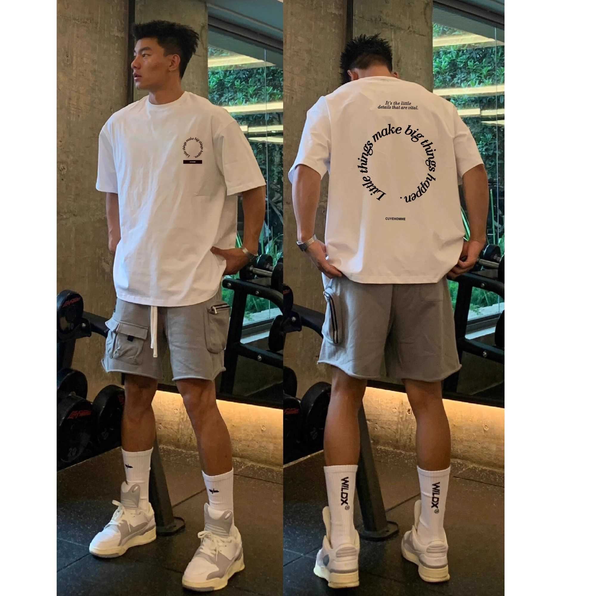 美式潮流「好事發生」圓領TEE 純棉親膚 重磅280G 寬鬆版型