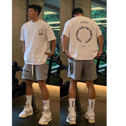 美式潮流「好事發生」圓領TEE 純棉親膚 重磅280G 寬鬆版型