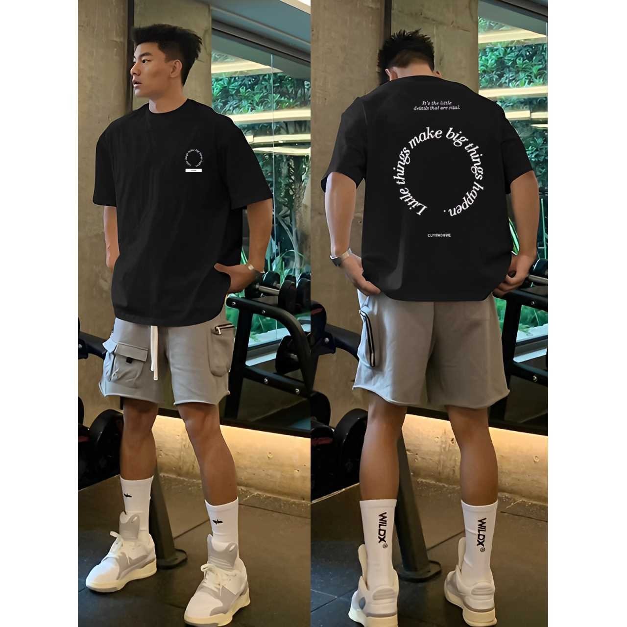 美式潮流「好事發生」圓領TEE 純棉親膚 重磅280G 寬鬆版型