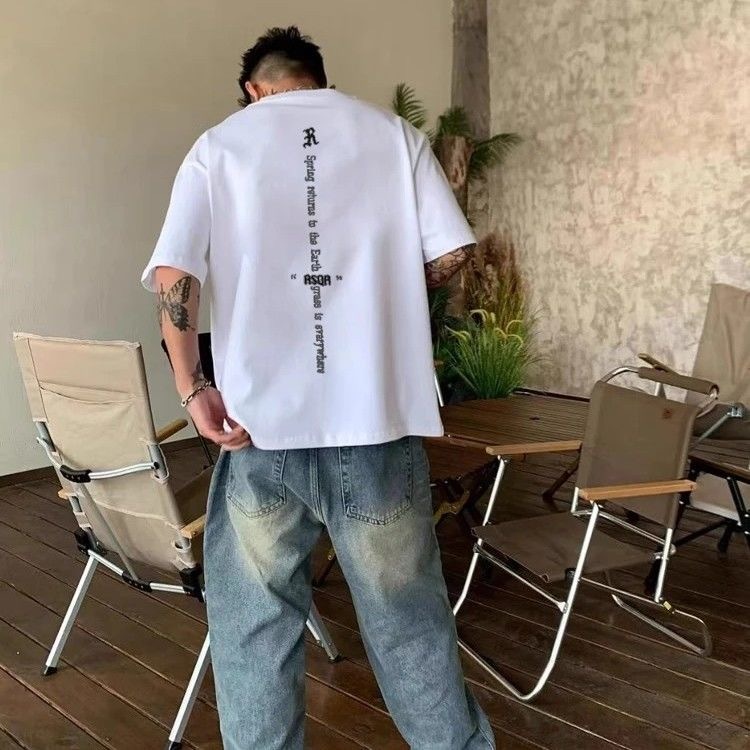美式潮流「ASK」圓領TEE 純棉親膚 重磅260G 寬鬆版型