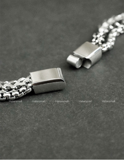 HT雙層磁吸方釦項鍊 街頭風 重磅質感｜小眾設計感 55公分