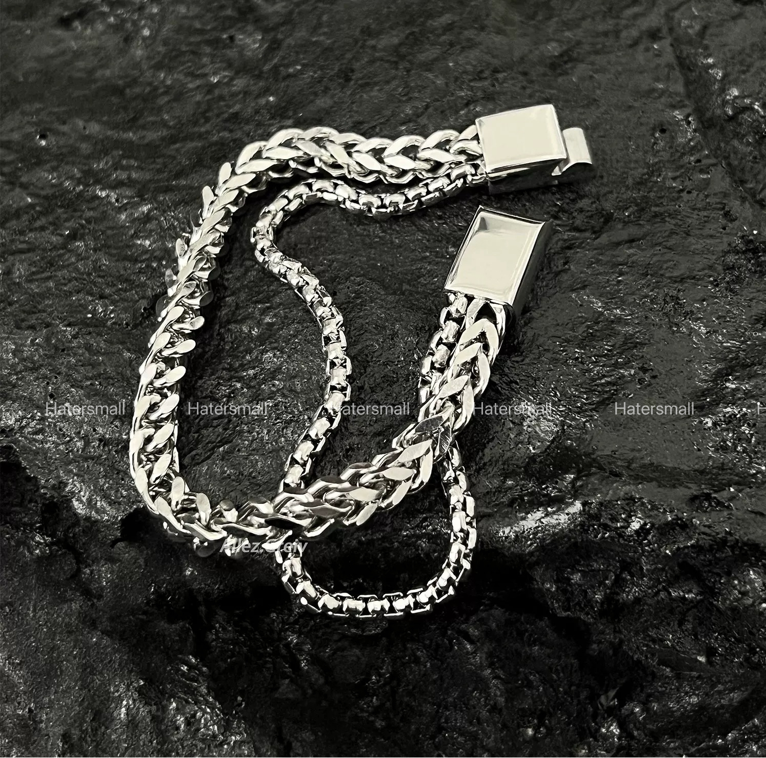 AK 雙鏈古巴蛇骨手鏈 粗8mm |重磅有態度 百搭有質感