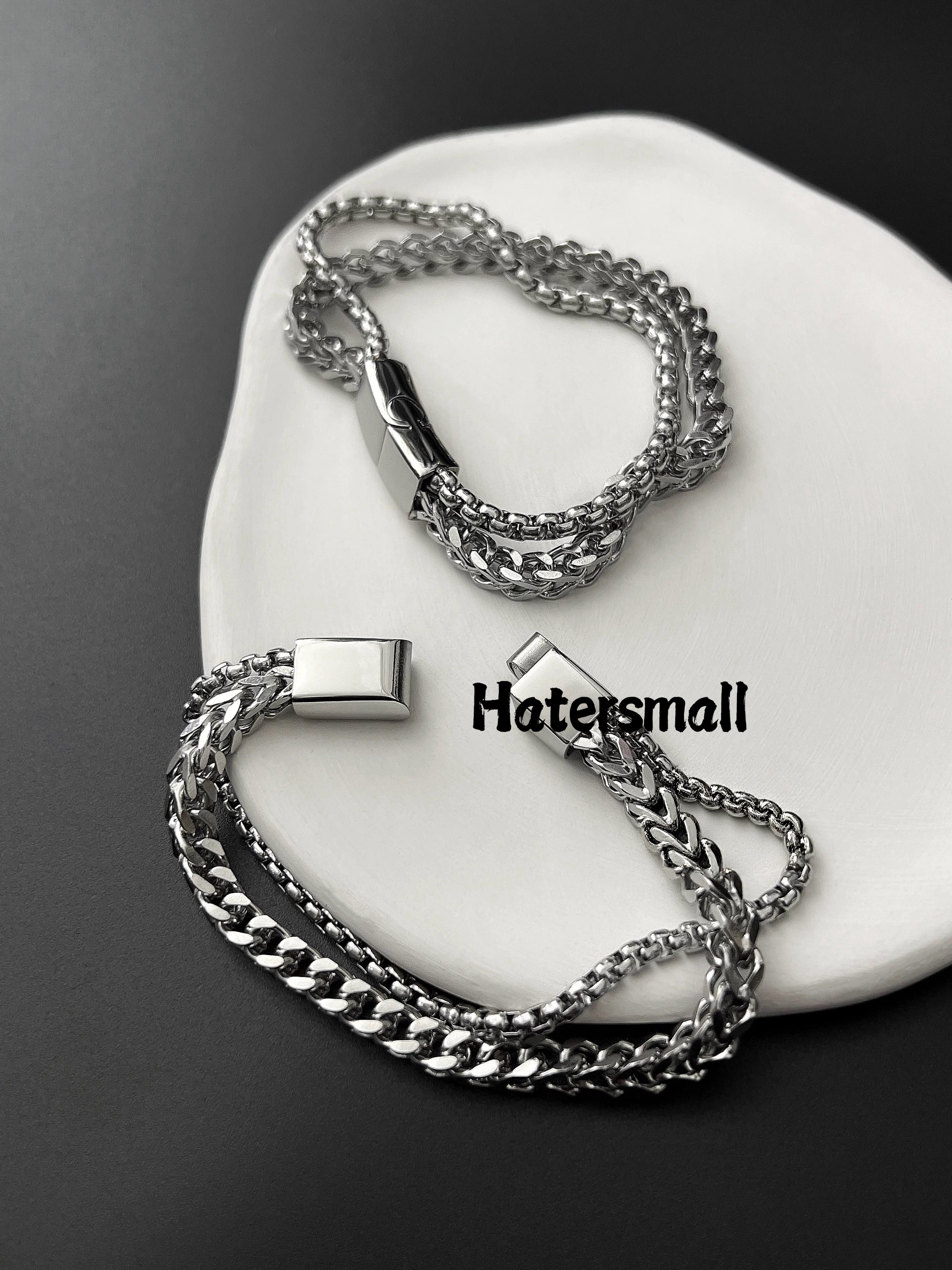 AK 雙鏈古巴蛇骨手鏈 粗8mm |重磅有態度 百搭有質感