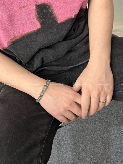 AK 雙鏈古巴蛇骨手鏈 粗8mm |重磅有態度 百搭有質感