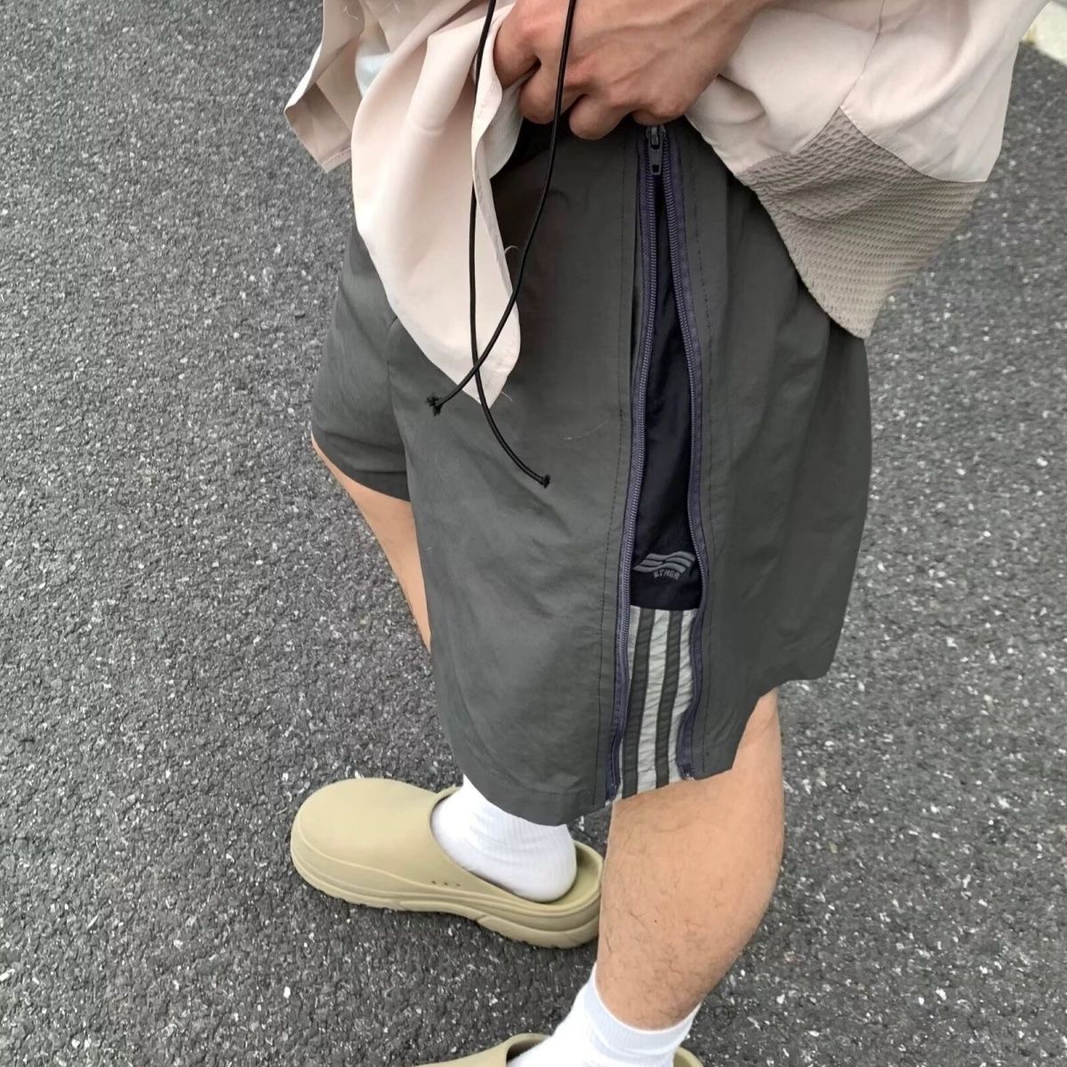 日系風休閒短褲 多巴胺短褲 防風防水 登山褲