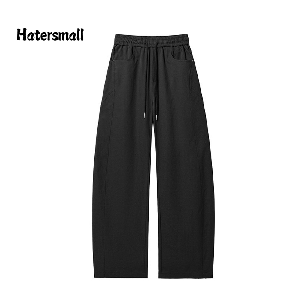 HT 日系復古彎刀褲 寬鬆直筒 鬆緊腰帶 休閒百搭｜多口袋