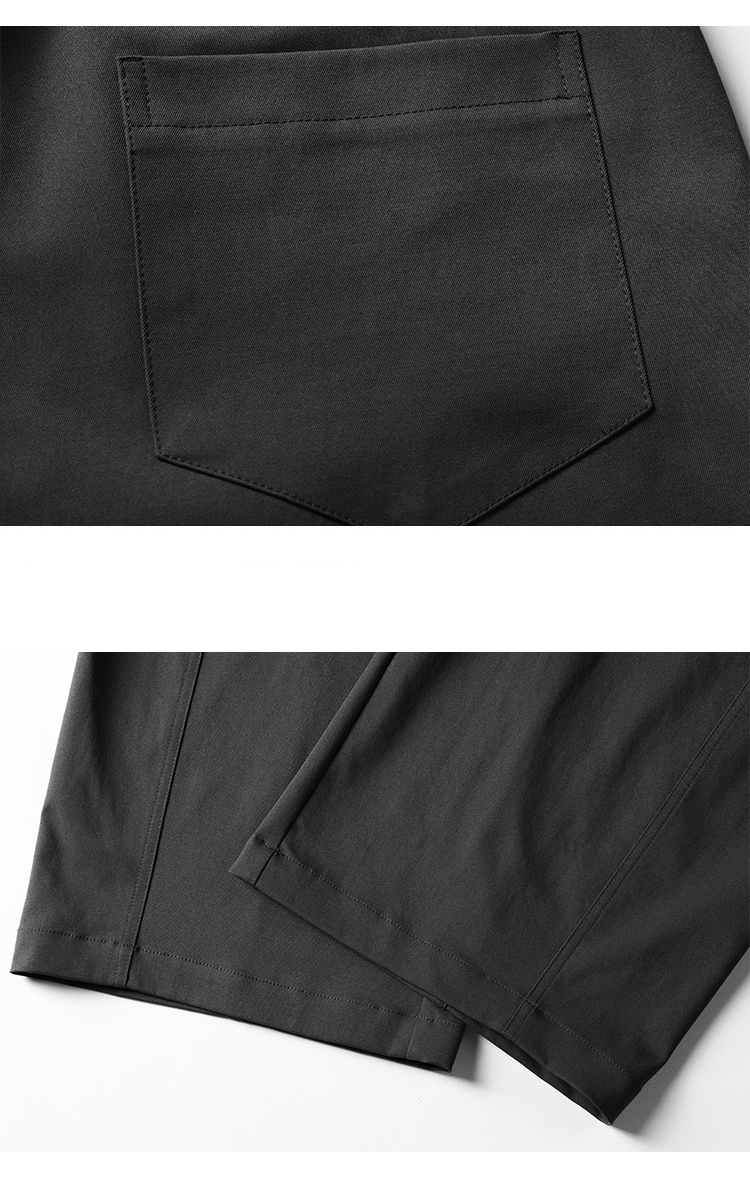 HT 日系復古彎刀褲 寬鬆直筒 鬆緊腰帶 休閒百搭｜多口袋