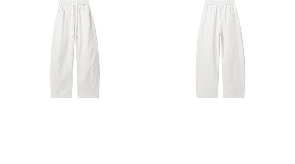 HT 日系復古彎刀褲 寬鬆直筒 鬆緊腰帶 休閒百搭｜多口袋