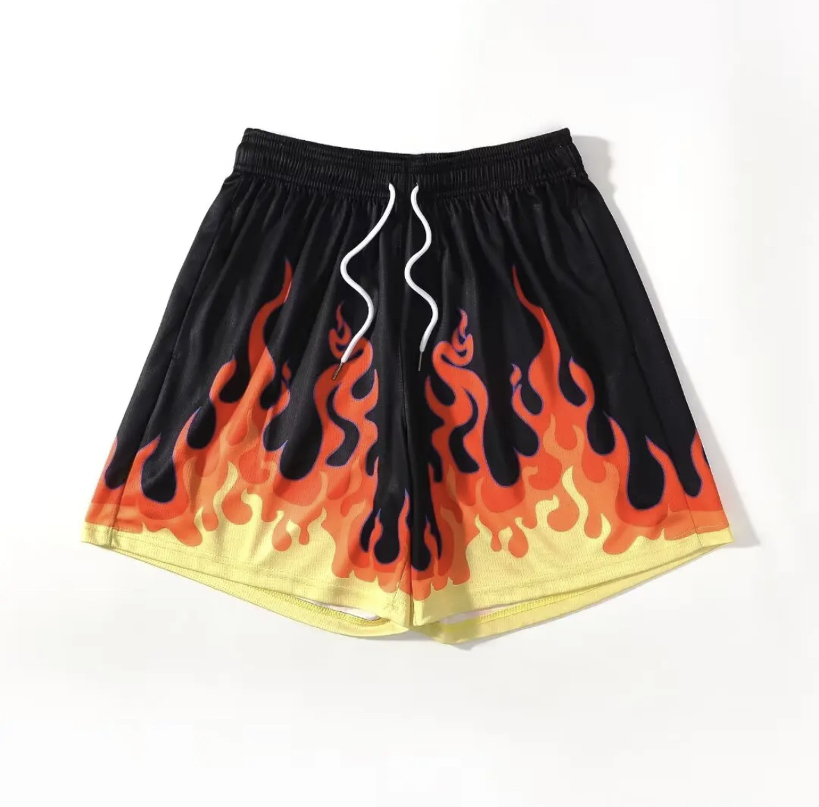 FIRE 美式運動短褲 夏季短褲 四分褲 休閒寬鬆 透氣速乾