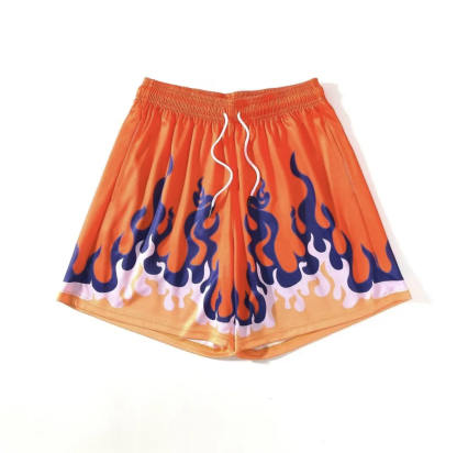 FIRE 美式運動短褲 夏季短褲 四分褲 休閒寬鬆 透氣速乾