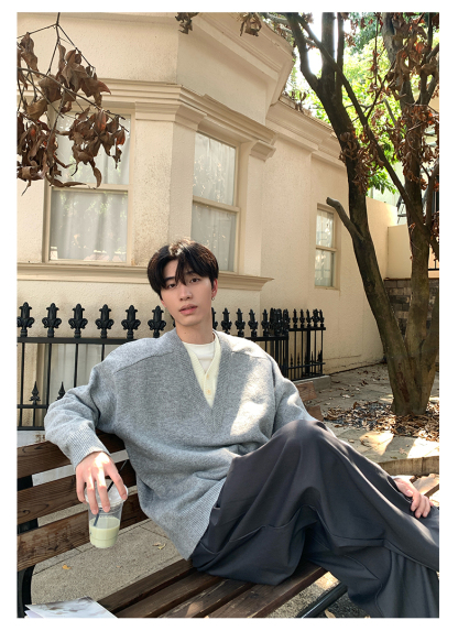 HT 美式復古慵懶風毛衣 假兩件設計｜寬鬆親膚 百搭有質感 重磅