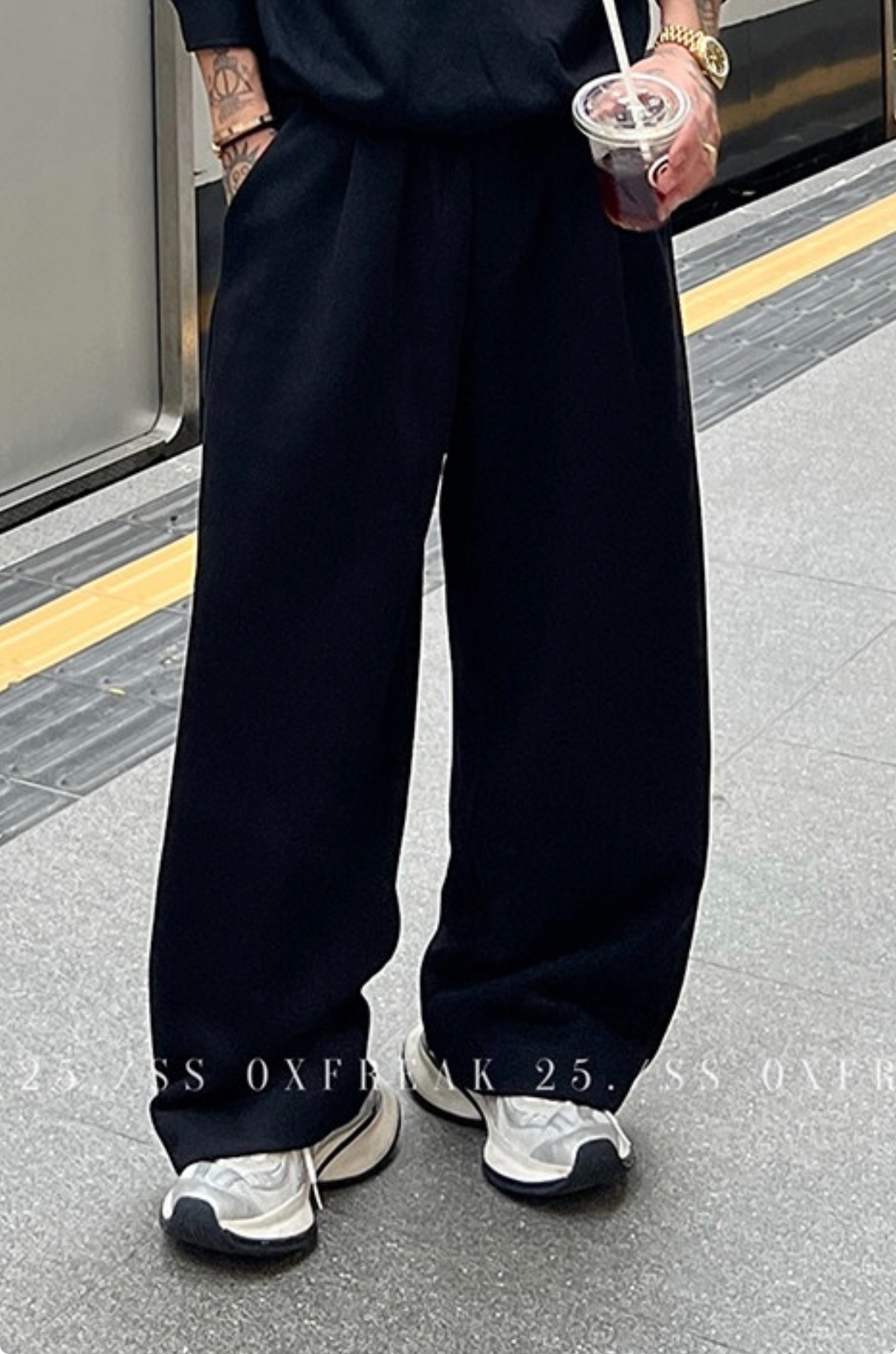 HT 秋冬款衛衣套裝｜假兩件立領上衣+鬆緊腰運動褲 寬鬆美式街頭風