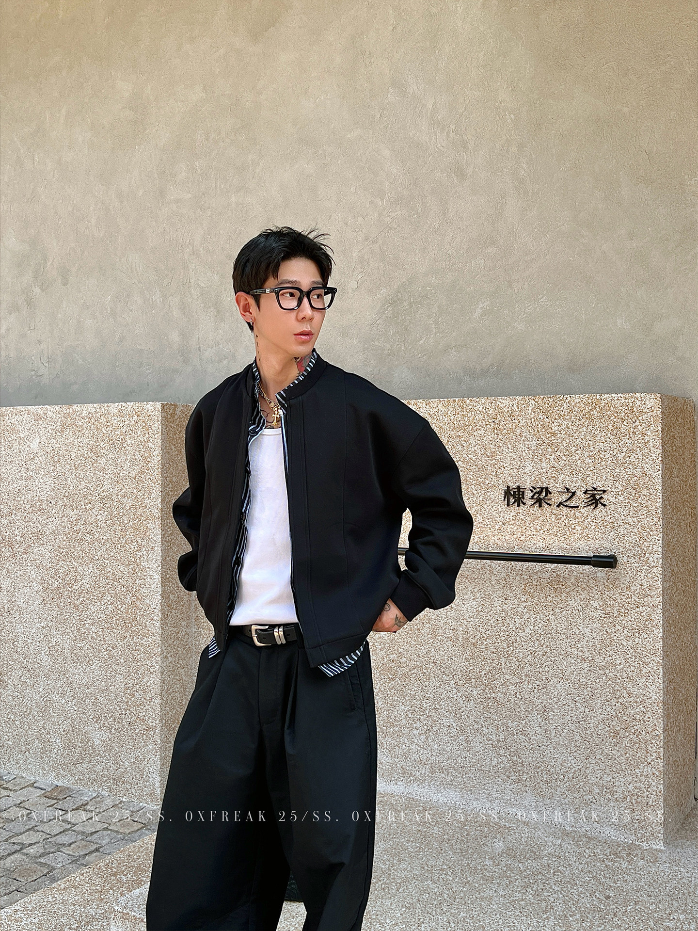 HT 秋冬假兩件飛行外套 外層衛衣內裡襯衫｜立領挺拔身姿