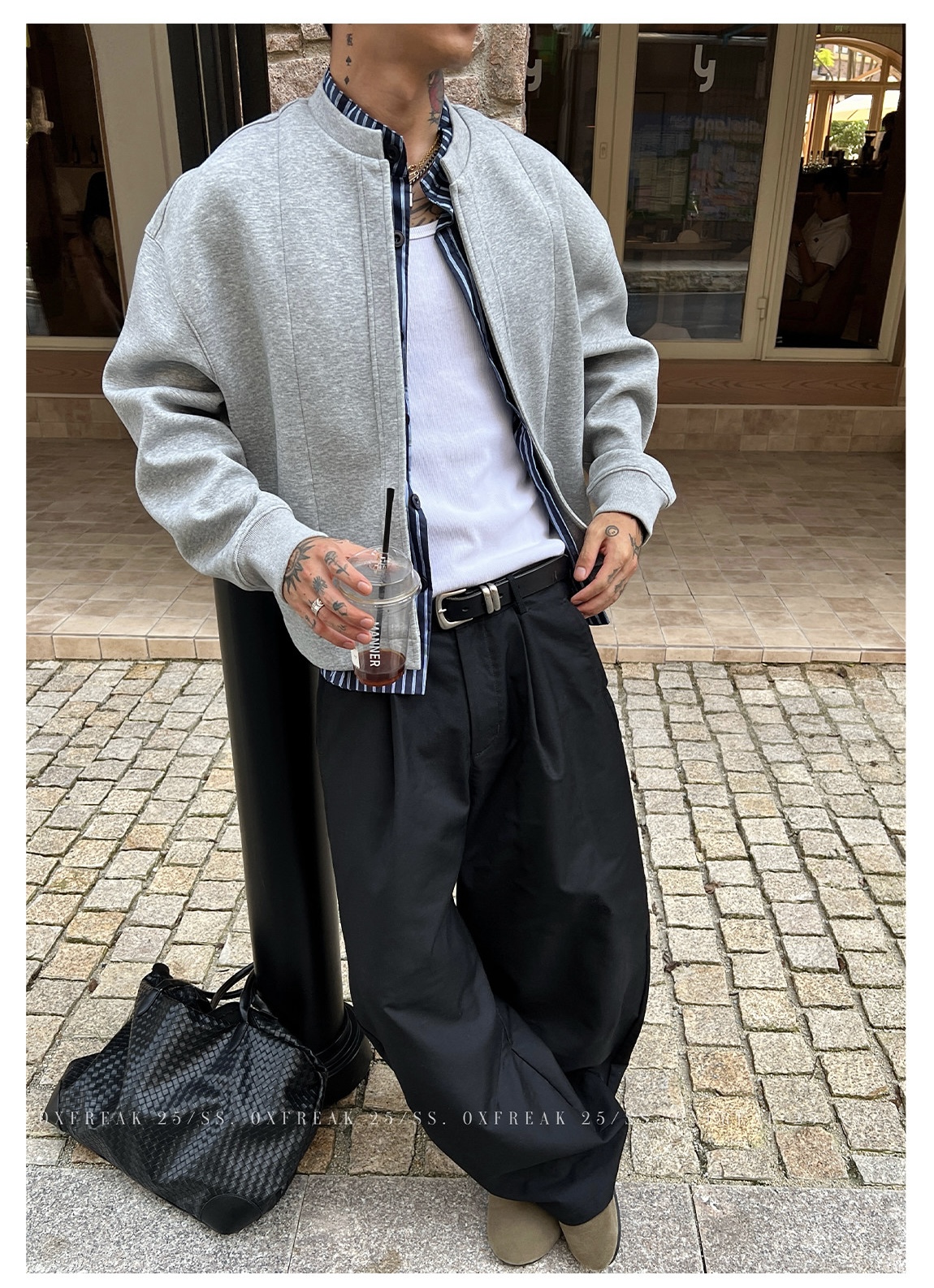 HT 秋冬假兩件飛行外套 外層衛衣內裡襯衫｜立領挺拔身姿