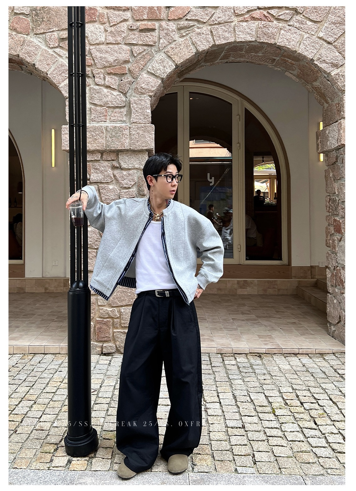 HT 秋冬假兩件飛行外套 外層衛衣內裡襯衫｜立領挺拔身姿