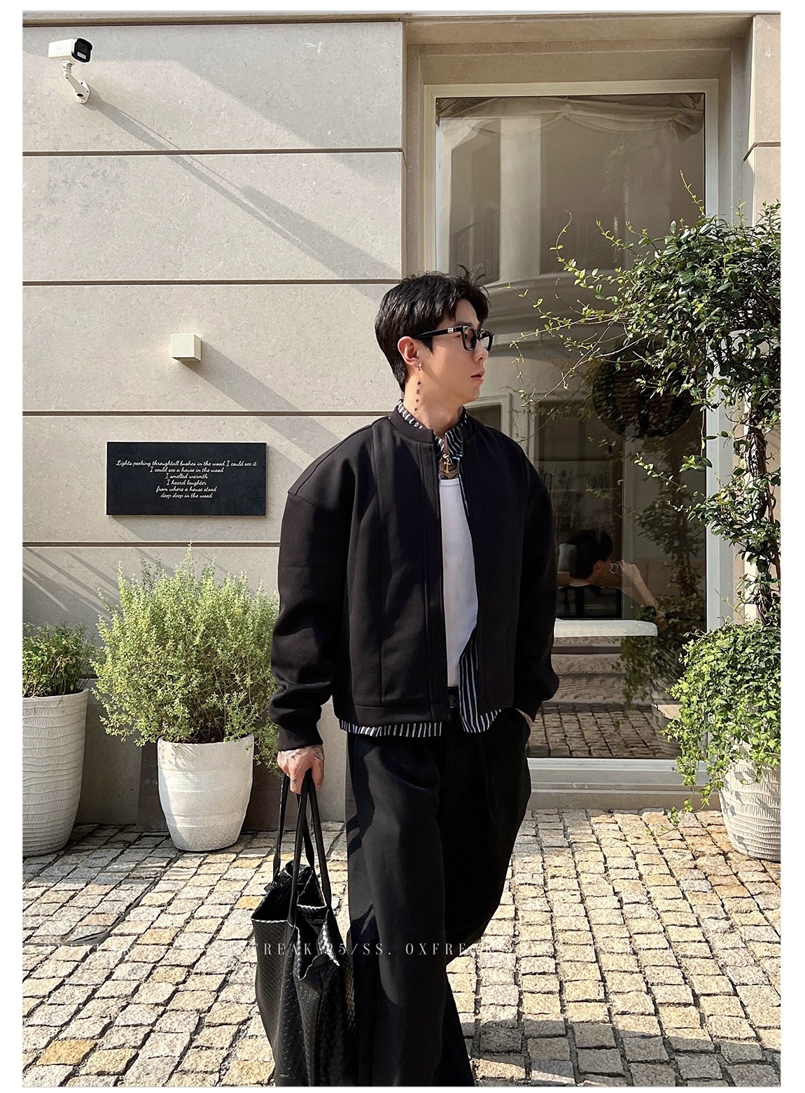 HT 秋冬假兩件飛行外套 外層衛衣內裡襯衫｜立領挺拔身姿