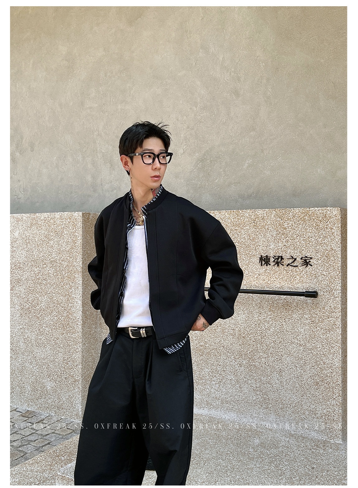 HT 秋冬假兩件飛行外套 外層衛衣內裡襯衫｜立領挺拔身姿