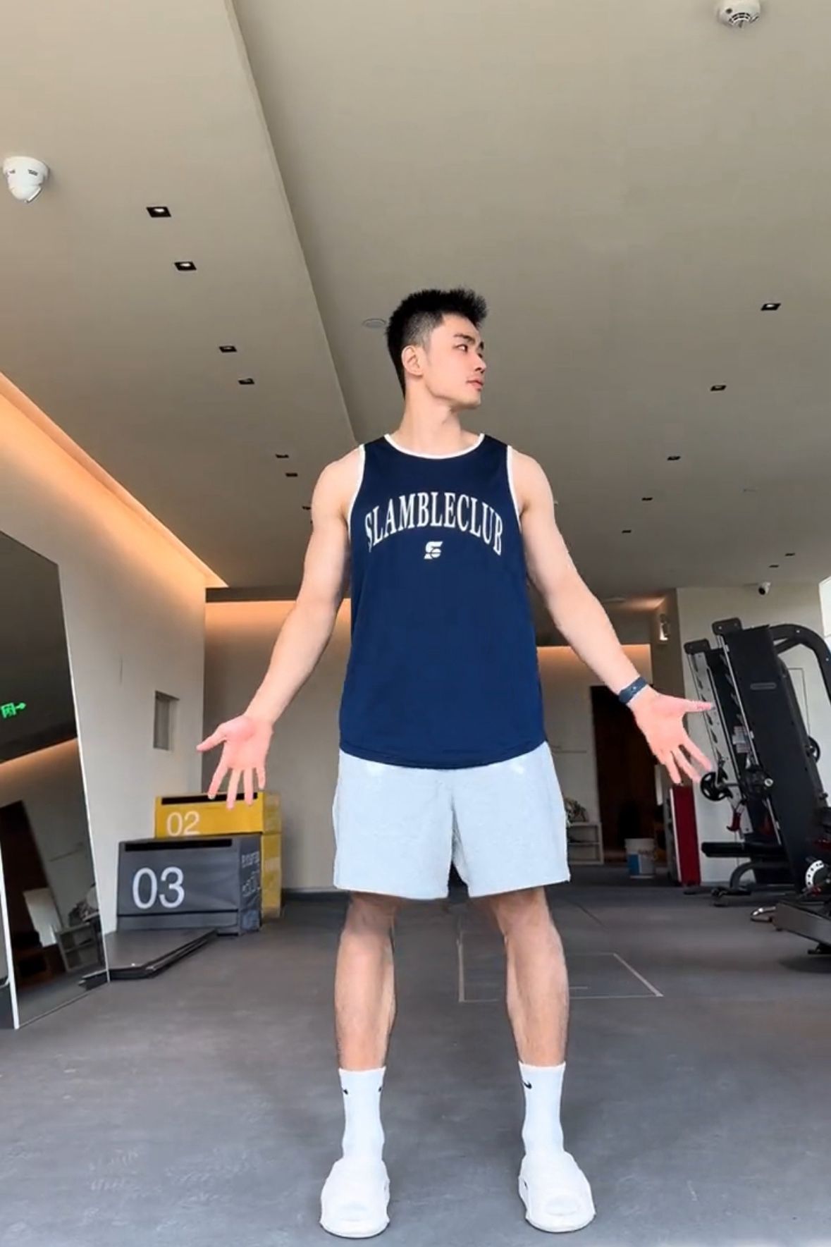 SL運動背心 印花 速乾透氣 無袖美式上衣 健身跑步 打球戶外 涼感