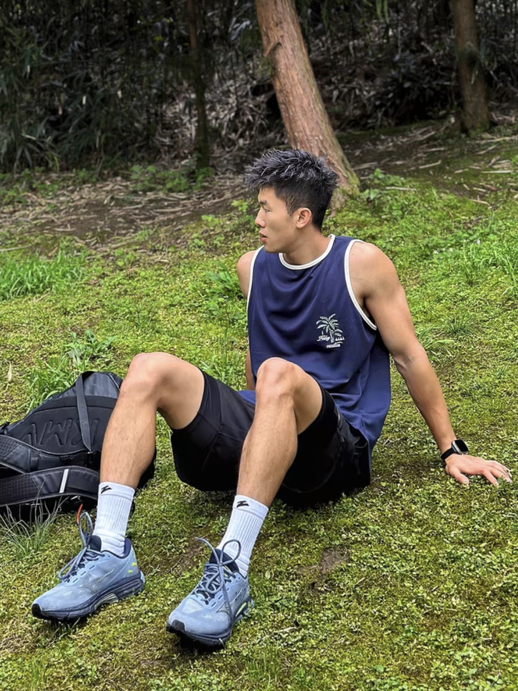 AT 美式背心 禁止蕉綠logo 寬鬆速乾 籃球無袖背心