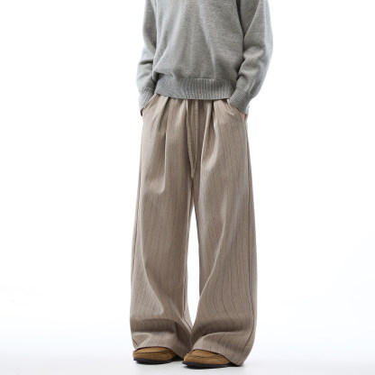 山本褲 復古老錢風 A字寬鬆直筒版型 亞麻西褲