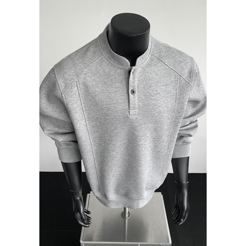 重磅 亨利領休閒打底衫 正肩上衣 休閒百搭