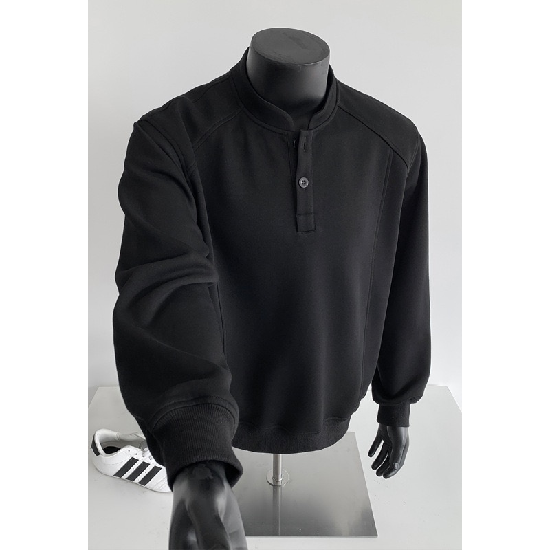 重磅 亨利領休閒打底衫 正肩上衣 休閒百搭