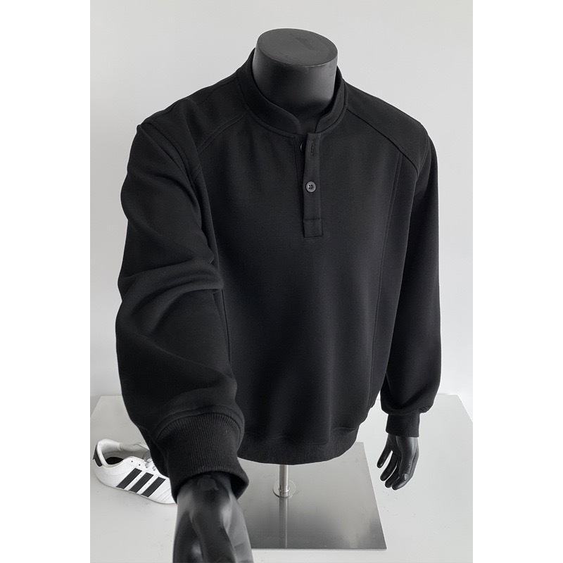 重磅 亨利領休閒打底衫 正肩上衣 休閒百搭