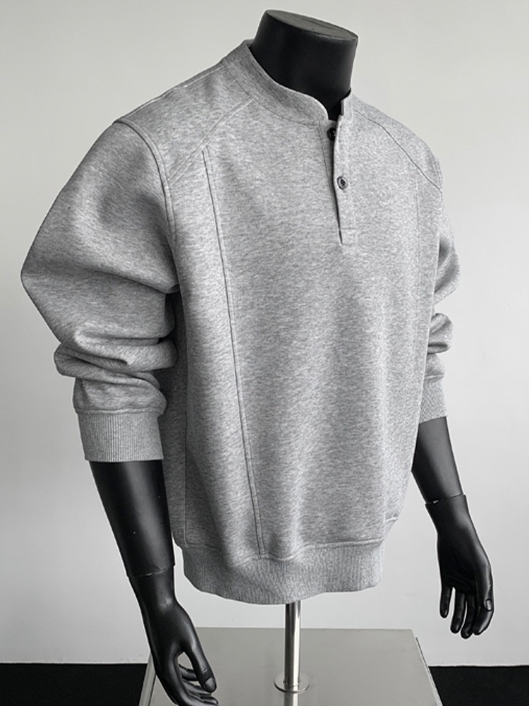 重磅 亨利領休閒打底衫 正肩上衣 休閒百搭